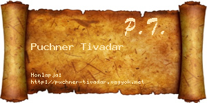 Puchner Tivadar névjegykártya