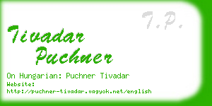 tivadar puchner business card